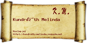 Kundráth Melinda névjegykártya